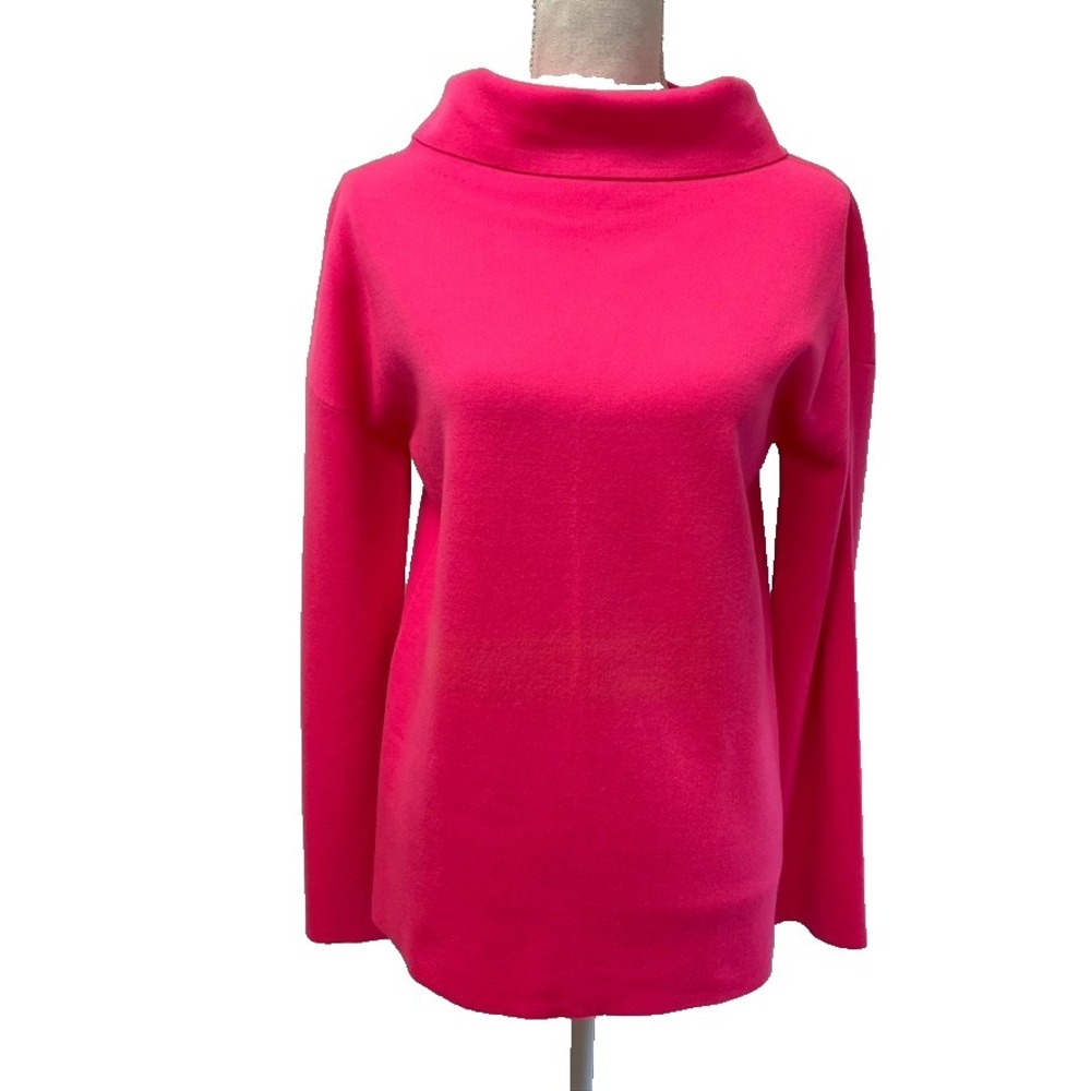 Adam Lippes Sweater Jumper Womens Small Pink Cowl Neck Flare Sleeve Mean Girls